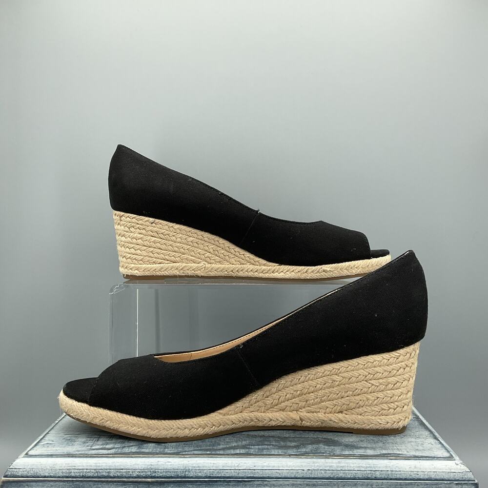 NEW Bandolino Women’s Espadrille Wedge Pumps Black Size 10M - Picture 2 of 10
